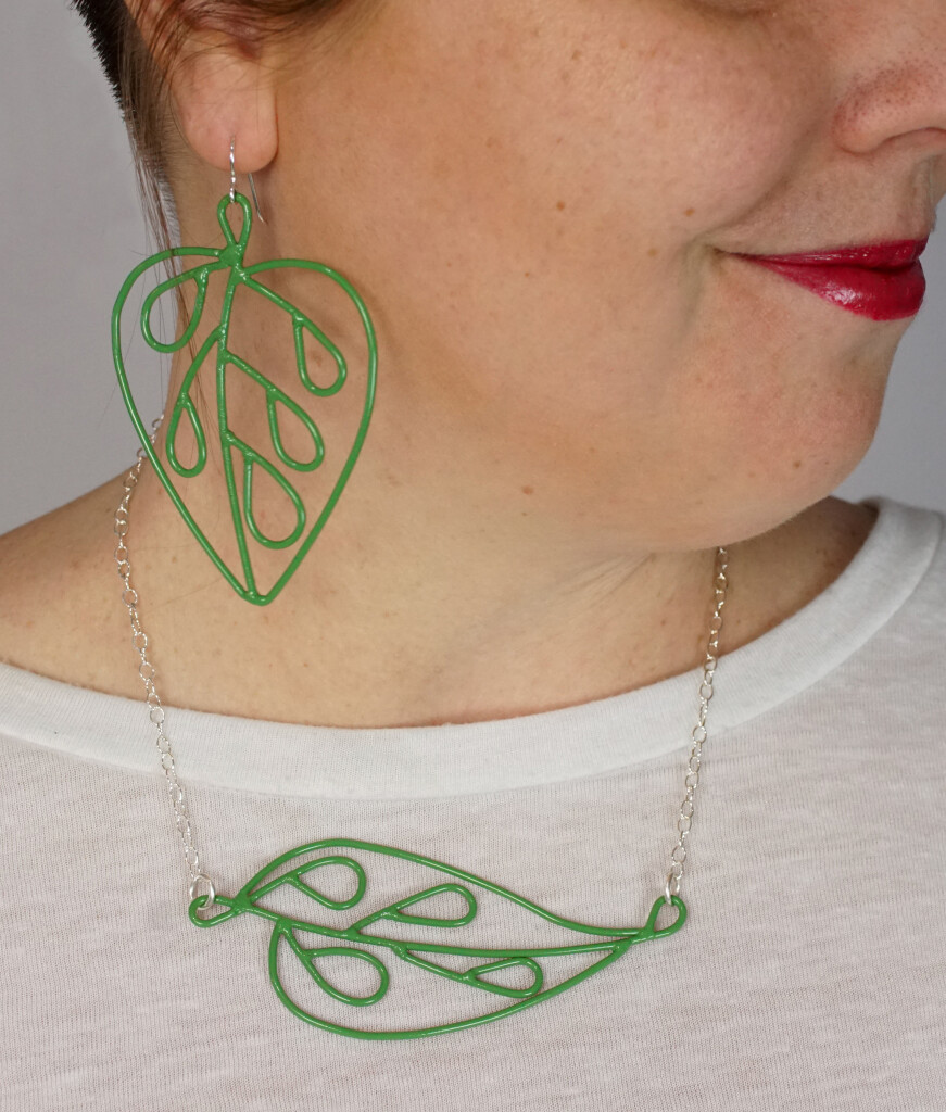 handcrafted jewelry inspired by monstera adansonii