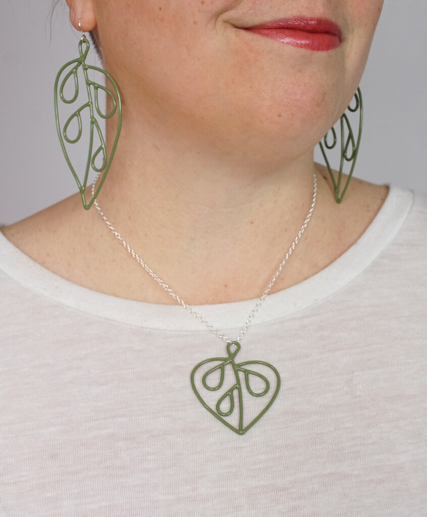 handcrafted jewelry inspired by monstera adansonii