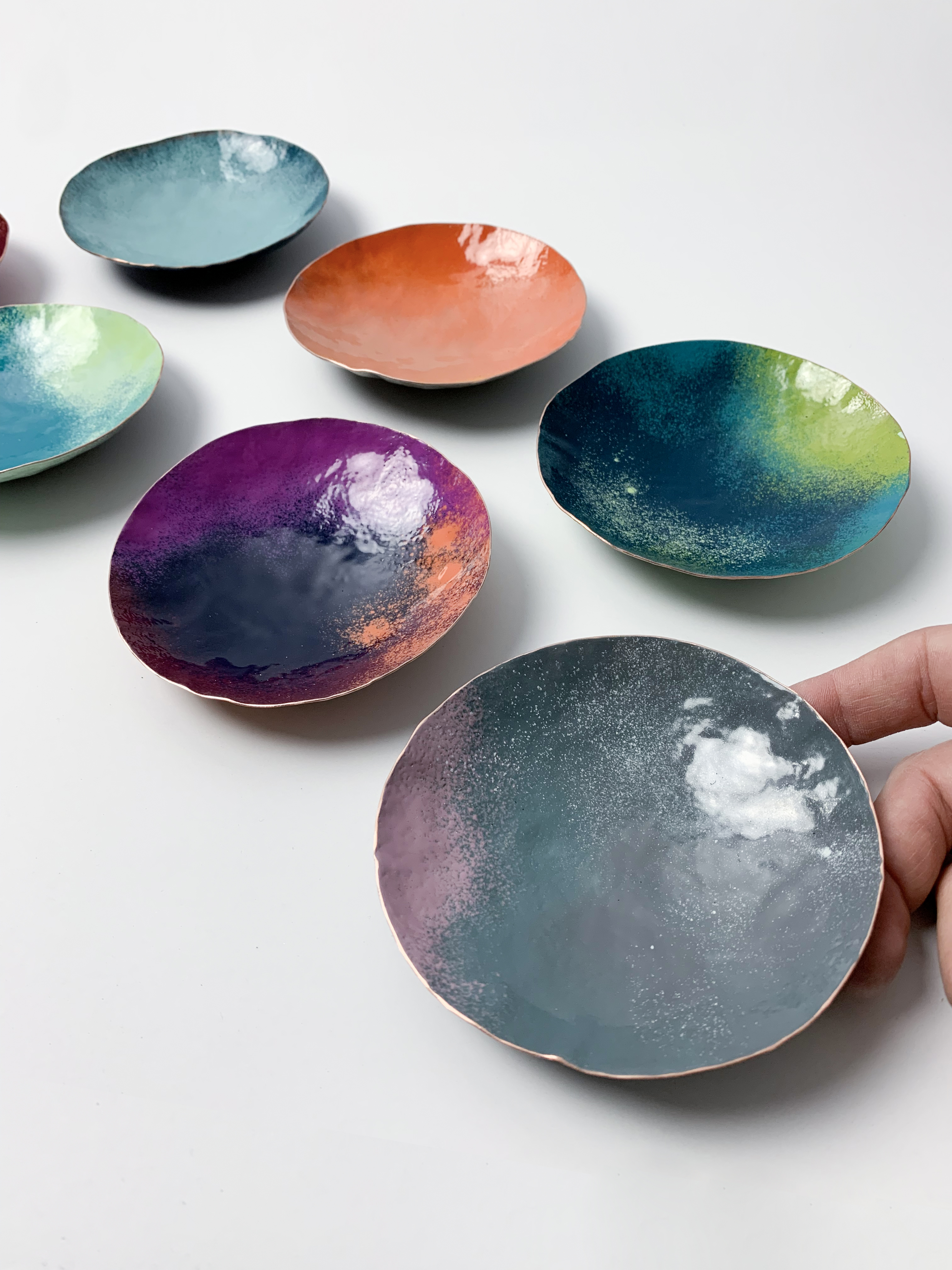 modern colorful decorative copper dishes