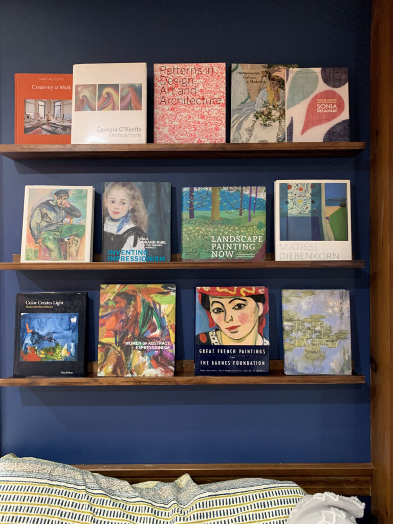 art library - books on matisse, abstract expressionism, pattern