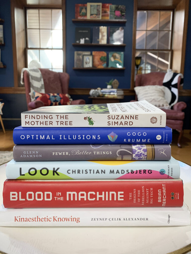 book reviews: finding the mother tree, blood in the machine