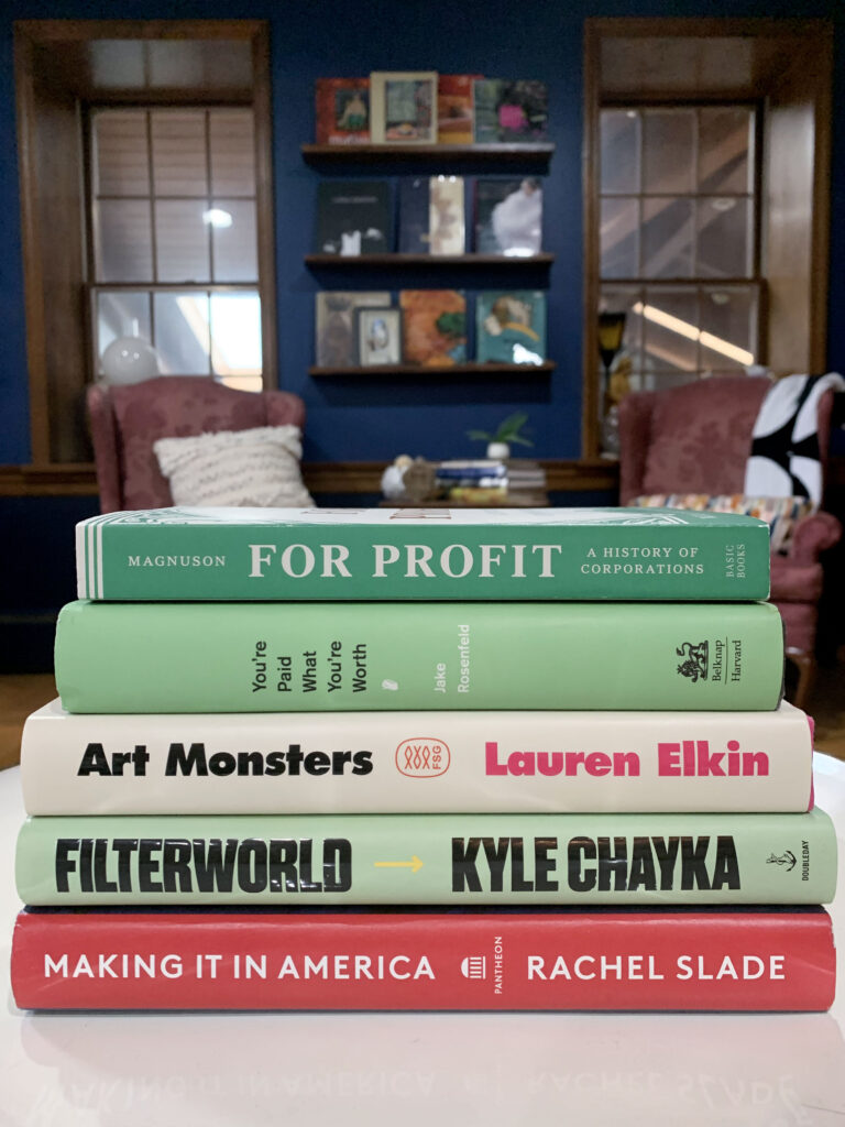 books on art, economics, business, culture